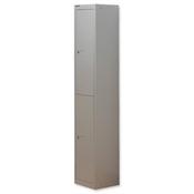 Bisley 2 Door Steel Locker Goose Grey W305xD305xH1802mm 5 Year Warranty image