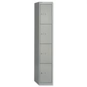Bisley 4 Door Deep Steel Locker Goose Grey W305xD457xH1802mm 5 Year Warranty image