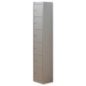 Bisley 6 Door Steel Locker Goose Grey W305xD305xH1802mm 5 Year Warranty image