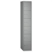 Bisley 6 Door Deep Steel Locker Goose Grey W305xD457xH1802mm 5 Year Warranty image