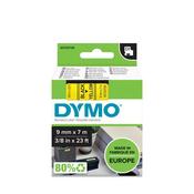 Dymo D1 Tape 40918, 9mm x 7m, Black on Yellow (S0720730) - Bright Labels for Warnings and Categorisation image