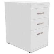 Filing Pedestal Desk-High 3-Drawer 600mm Deep White - Universal Storage Can Be Used Alone Or Accompany The Switch, Komo or Ashford Ranges image