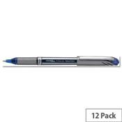 Pentel EnerGel Plus Rollerball Pen, Medium 0.7mm Tip, 0.35mm Line, Blue (Pack of 12) - Smooth Gel Ink for Effortless Writing image