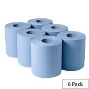 Centrefeed Cleaning Paper Towels Rolls 2-Ply Blue 150m Pack of 6 image