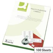Q-Connect Multi-Purpose Labels, 16 Per Sheet, 99.1x34mm (1600 Labels) - Perfect for Addressing, Filing, and Organising image