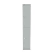 Bisley 2 Door Steel Locker Silver W305xD305xH1802mm 5 Year Warranty image