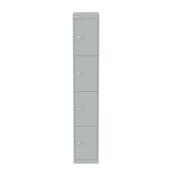 Bisley 4 Door Steel Locker Silver W305xD305xH1802mm 5 Year Warranty image