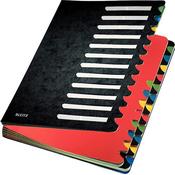 Leitz Colour Desk Organiser Tabbed Folder 24 Tabs Black image