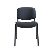 Multi-Purpose Stacking Chair – Charcoal Fabric &amp; Black Metal Frame