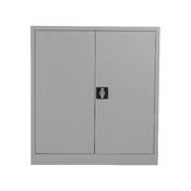 Steel Double Door Cupboard 1000 mm H x 920 mm W x 420 mm D in Grey image