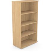 Medium Tall Bookcase with Adjustable Shelves and Floor-leveller Feet W800xD420xH1490mm 18mm Panel Beech - Universal Storage Can Be Used Alone Or Accompany The Switch Komo or Ashford Ranges image