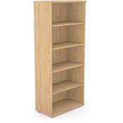 Tall Bookcase with Adjustable Shelves and Floor-leveller Feet W800xD420xH1850mm 18mm Panel Beech - Universal Storage Can Be Used Alone Or Accompany The Switch Komo or Ashford Ranges image