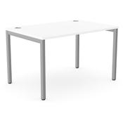 C-Sense Rectangular Single Desk with White Portal Top &amp; Silver Leg W1200xD800xH725mm image