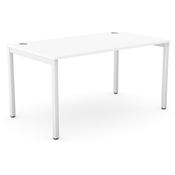 C-Sense Rectangular Single Desk with White Portal Top &amp; White Leg W1400xD800xH725mm image