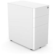 Moda L Metal Pedestal with 2 Stationary and 1 Filling Drawer - D535 x H580 x W300mm - White image