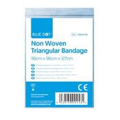 Blue Dot Non-Woven Triangular Bandage - 90cm x 90cm x 127cm, First Aid Essential image