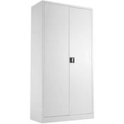 Steel Double Door Cupboard 1790 mm H x 920 mm W x 420 mm D in White image
