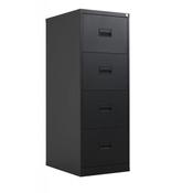 Steel 4 Drawer Filing Cabinet Black image