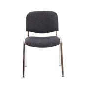 Multi Purpose Stacking Chair Charcoal Fabric &amp; Chrome Frame image