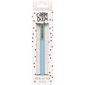 Pukka Pad Carpe Diem Gel Pen - Sky Blue Metal, Black Ink image