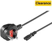 Microconnect Power Cable - Black, 1.8m, Type G Plug to C7 Coupler image