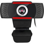 Adesso CyberTrack H3 Webcam - for Gaming, School, Office - 1.3 MP, 1280x720px, 30fps, M-JPEG, USB 2.0 - Internet WebCam for PC, Laptop, SmartTV, Notebook - Colour: Black, Red CYBERTRACK H3 image