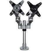 StarTech.com Desk Mount Dual Monitor Arm - Premium Articulating Multi-Monitor Desktop VESA Mount up to 27Inch Displays - Adjustable Height/Rotating/Swivel/Tilt - Desk Clamp/Grommet - Silver, Clamp, 10 kg, 33 cm (13 Inches), 68.6 cm (27 Inches), 100 x 100 image