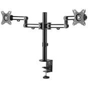 StarTech.com Desk Mount Dual Monitor Arm - Desk Clamp VESA Compatible Monitor Mount for up to 32 inch Displays - Ergonomic Articulating Monitor Arm - Height Adjustable/Tilt/Swivel/Rotating, Clamp, 8 kg, 81.3 cm (32 Inches), 100 x 100 mm, Height adjustment image