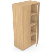 Medium Tall Cupboard with Lockable Doors Adjustable Shelves and Floor-leveller Feet W800xD420xH1490mm 18mm Panel Beech - Universal Storage Can Be Used Alone Or Accompany The Switch Komo or Ashford Ranges image