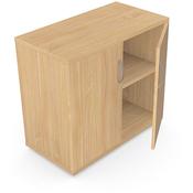 Low Cupboard with Lockable Doors &amp; Adjustable Shelf W800xD420xH725mm 18mm Panel Beech - Universal Storage Can Be Used Alone Or Accompany The Switch Komo or Ashford Ranges image