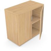 Low Cupboard with Lockable Doors &amp; Adjustable Shelf W800xD420xH770mm 18mm Panel Beech - Universal Storage Can Be Used Alone Or Accompany The Switch Komo or Ashford Ranges image
