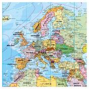 Franken World Map Magnetic Board 1:33,000,000, 138x88cm