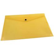 A4 Envelope Wallet Plastic Transparent Yellow Pack 12 Q-Connect image