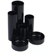 Desk Tidy Black 6 Compartment Tubes Q-Connect KF10040 image