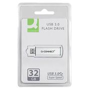 Q-Connect 32GB USB 3.0 Slider Memory Stick Silver/Black image