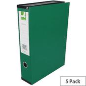 Box File Foolscap 75mm Spine Green 5 Pack Q-Connect image