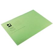 Q-Connect Square Cut Folder Light-Weight 180gsm Foolscap Green Pk 100