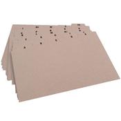 Q-Connect Guide Card 8x5 Inch A-Z Buff Pack of 25