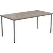 Rectangular Multipurpose Table with Grey Oak Top and Steel Frame W1800xD800xH730mm image