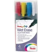 Pentel Chalk Marker Chisel Tip Assorted Colours Pack of 4 image
