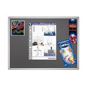 Double Sided Felt Notice Board 1200 x 900mm Franken Pro Partition System Grey