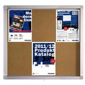 Franken Eco Outdoor Display Case 6 × A4 Cork 75×704×45 cm