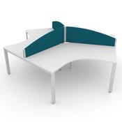 Switch 120 Degree 3 Person Bench Desk With Privacy Screens W1200mm image