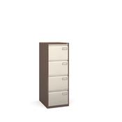 Bisley Psf Filing Cabinet 4 Drawer Coffee &amp; Cream image
