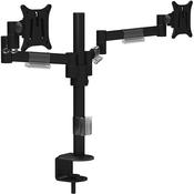 Leap M200 Double Monitor Arm - VESA Compatible, Durable Steel Construction, Ergonomic Streamline Design - Colour: Black image