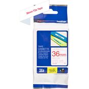 Brother TZe-262 36mm Red on White Standard Adhesive Laminated TZe Tape Cassette 8 Metres image