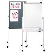 Franken ECO Mobile Combi Flipchart Felt Pin Board 760x1210mm Grey UMT FC
