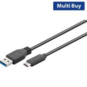 Microconnect USB 3.2 Gen 1 USB-C to USB-A Cable - 3m, High-Speed Sync image