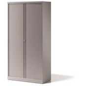 Bisley Side Opening Tambour Door Cupboard H1970xW1000xD470mm Goose Grey - Supplied Empty, Variety of Shelves &amp; Suspension Filing Roll Out Frames Available image