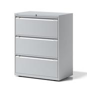 Bisley 3 Drawer Side Filing Cabinet Grey/Silver image